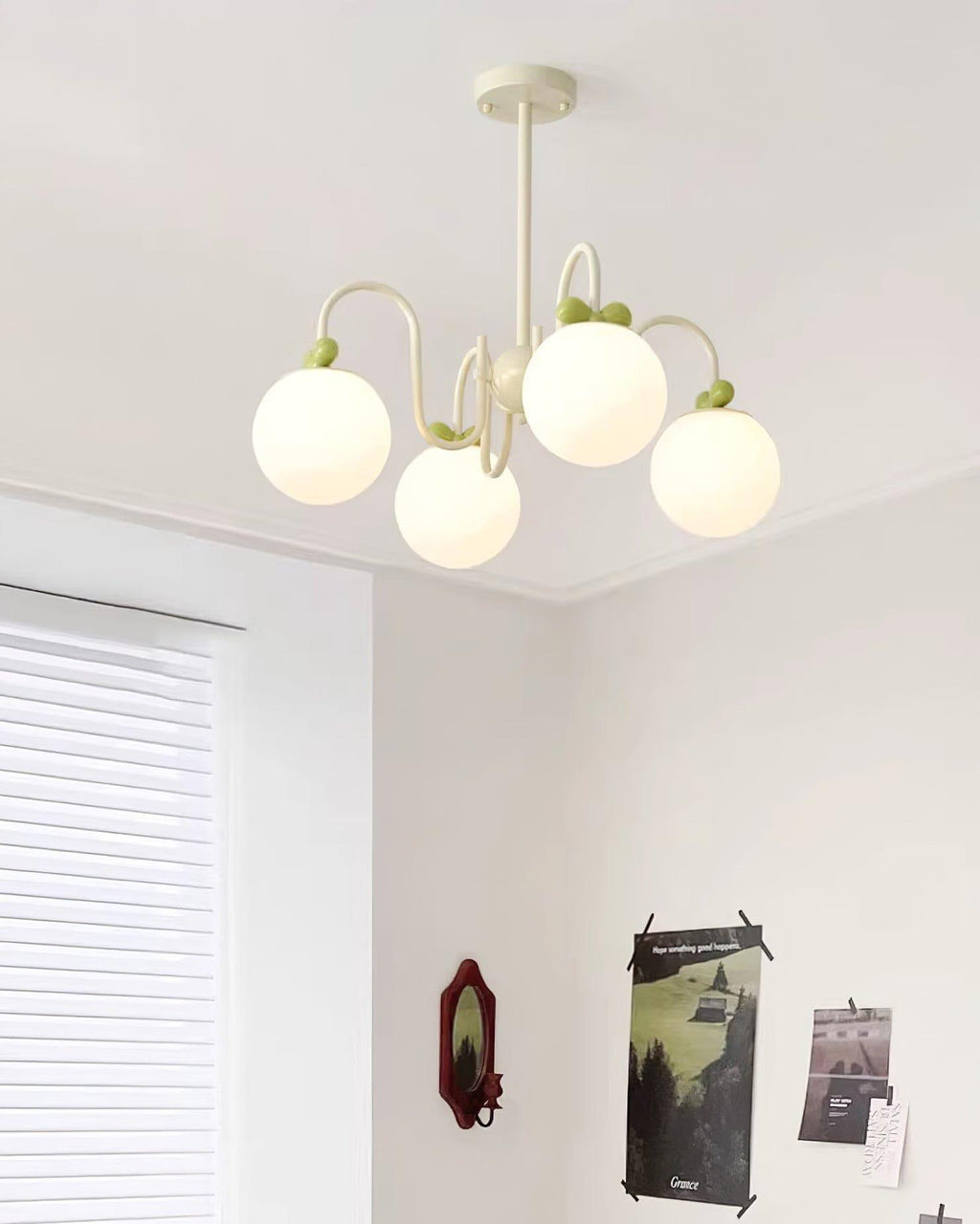 Cream Cherry Chandelier
