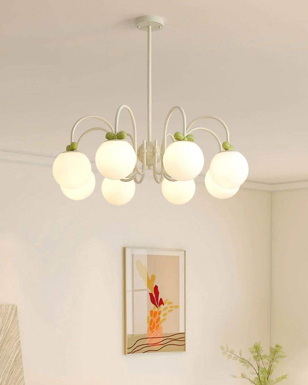 Cream Cherry Chandelier
