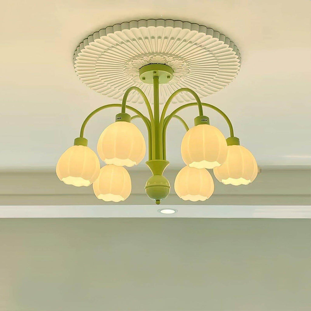 Cream Style Pumpkin Chandelier