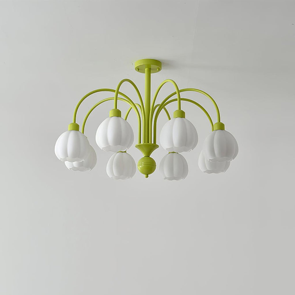 Cream Style Pumpkin Chandelier