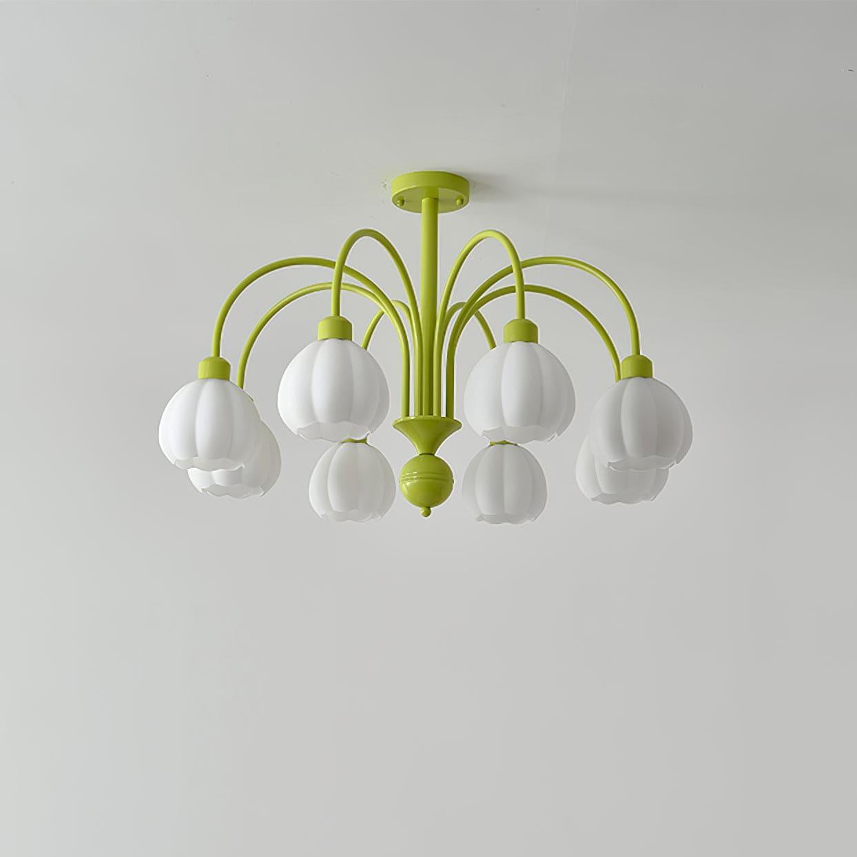 Cream Style Pumpkin Chandelier