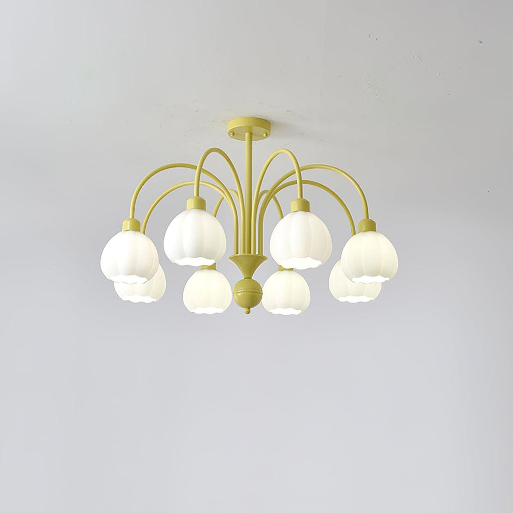 Cream Style Pumpkin Chandelier