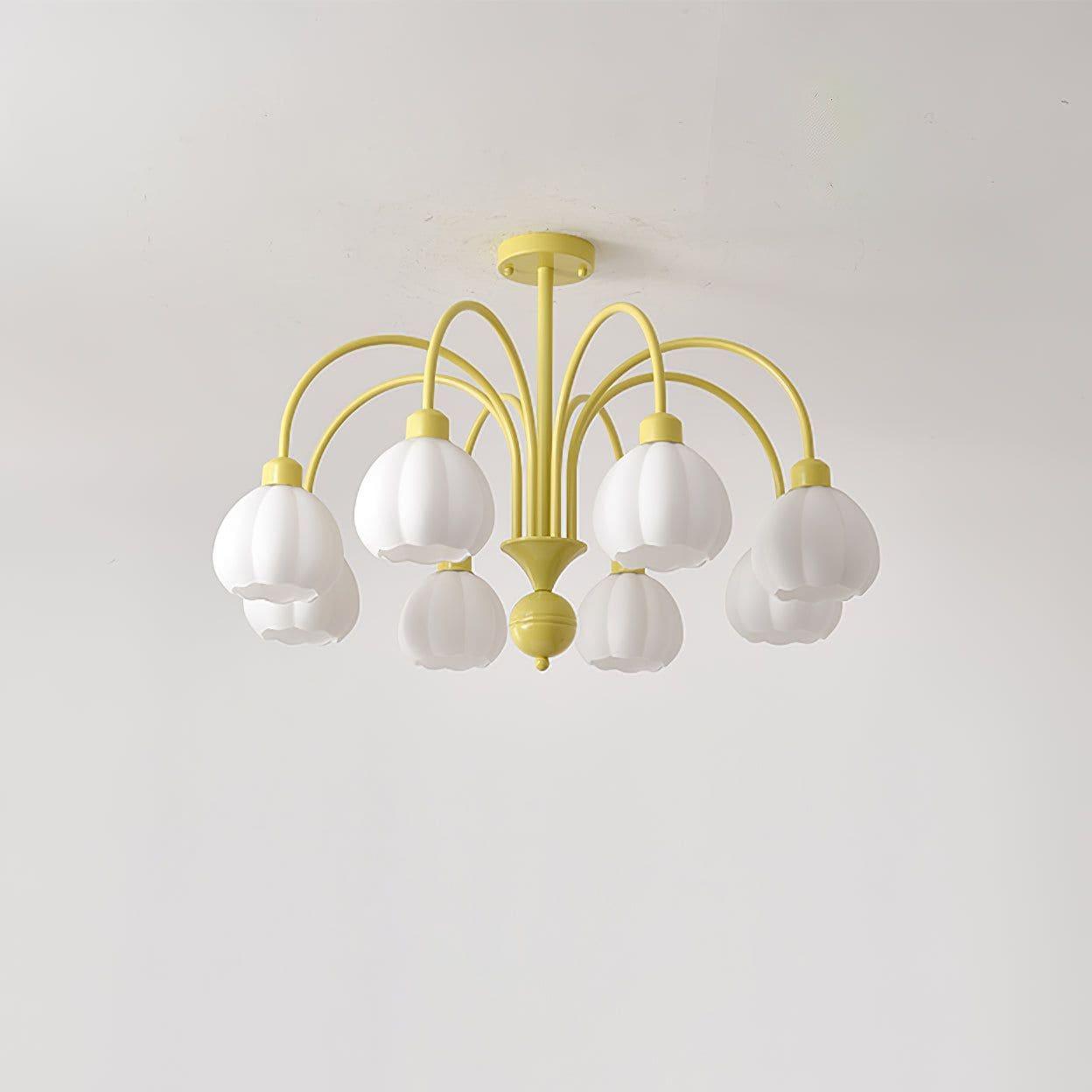 Cream Style Pumpkin Chandelier