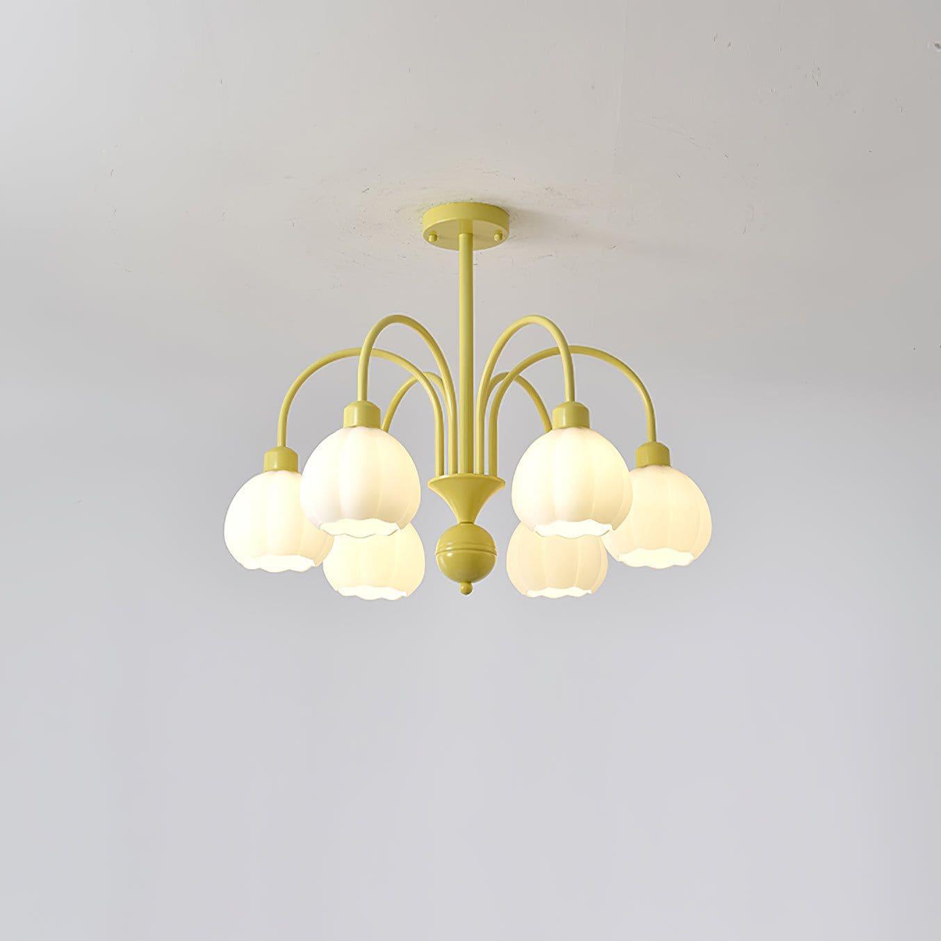 Cream Style Pumpkin Chandelier