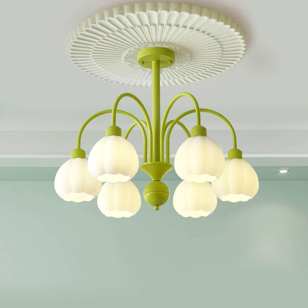 Cream Style Pumpkin Chandelier