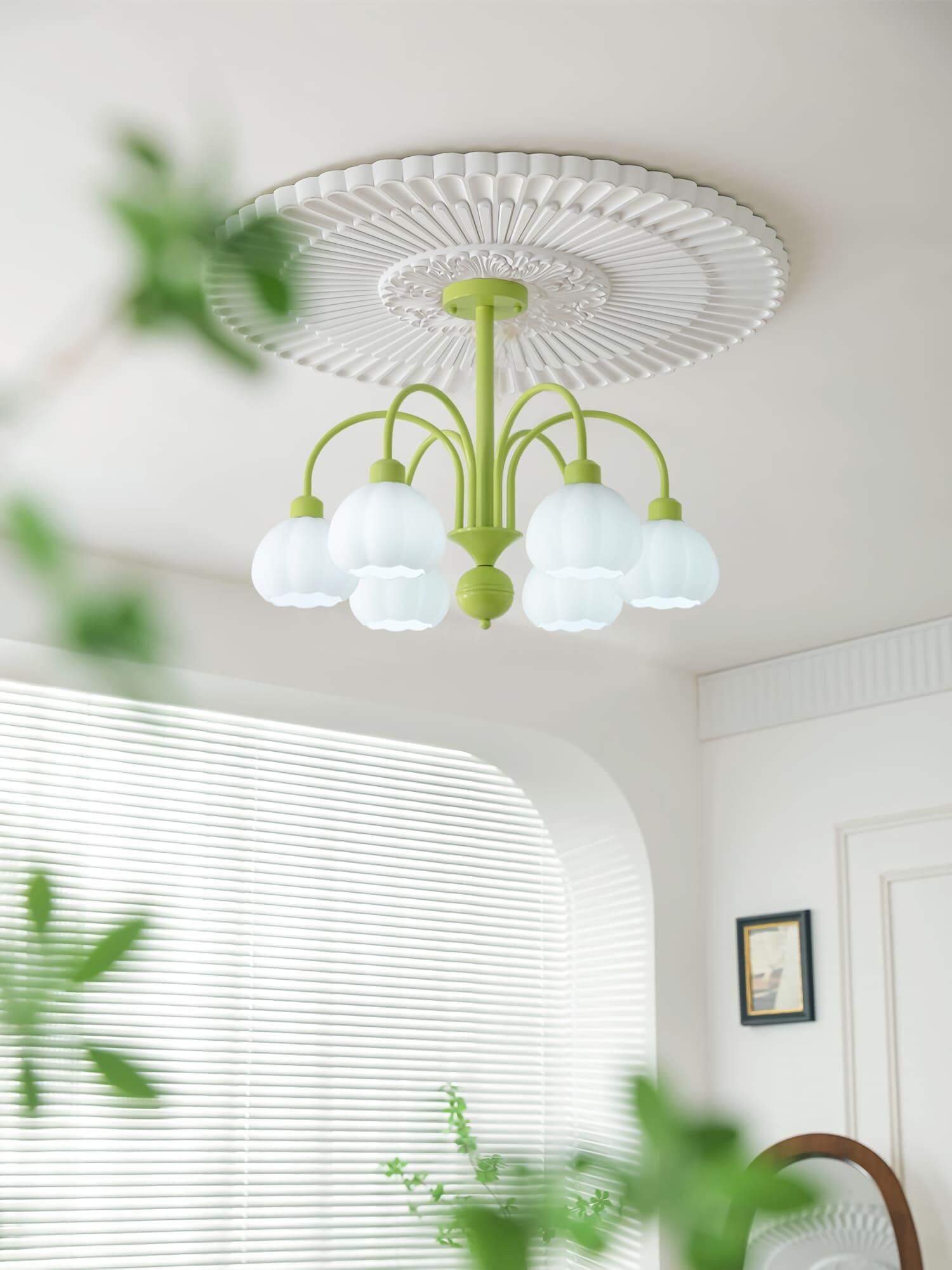 Cream Style Pumpkin Chandelier