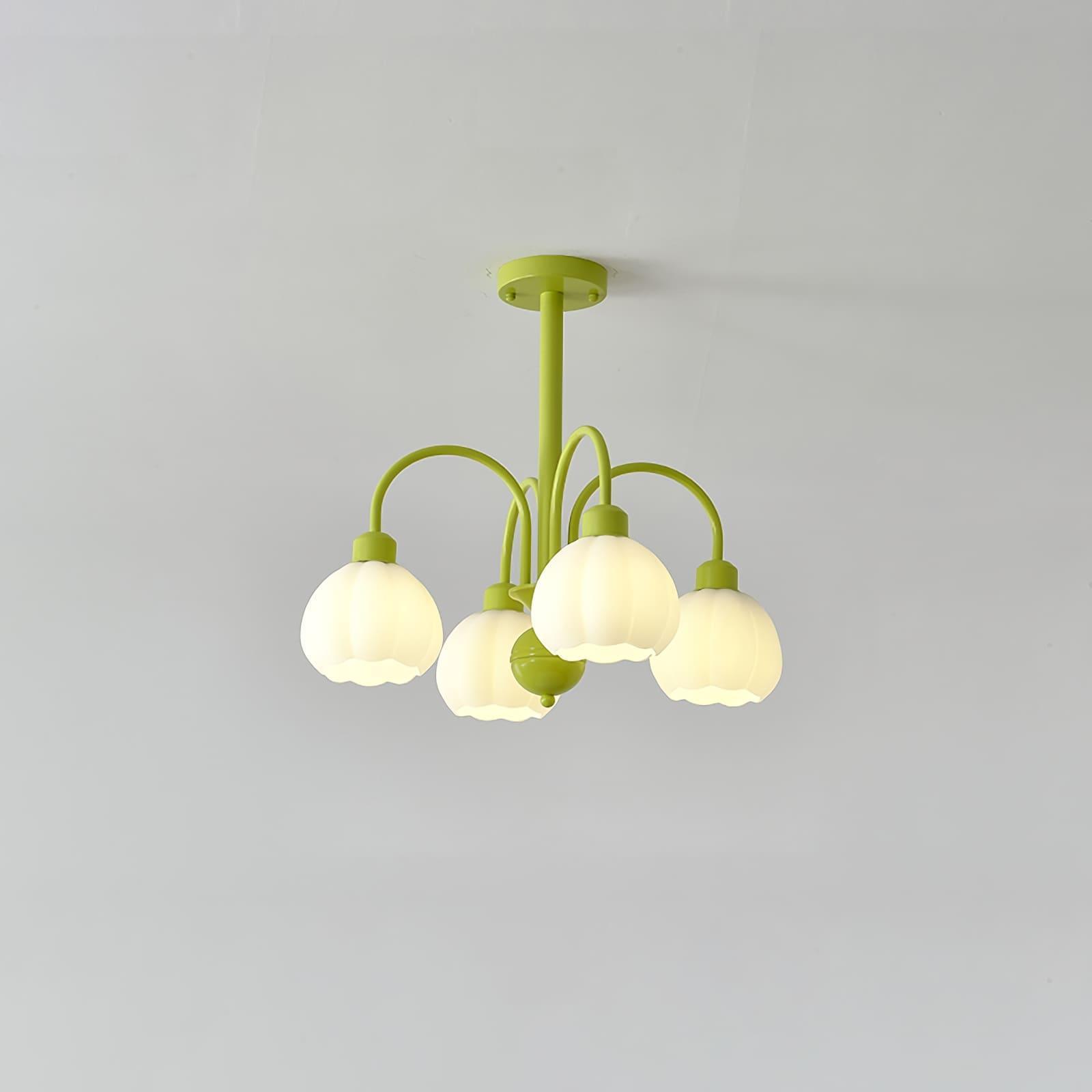 Cream Style Pumpkin Chandelier