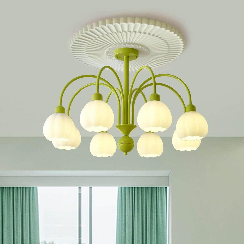 Cream Style Pumpkin Chandelier