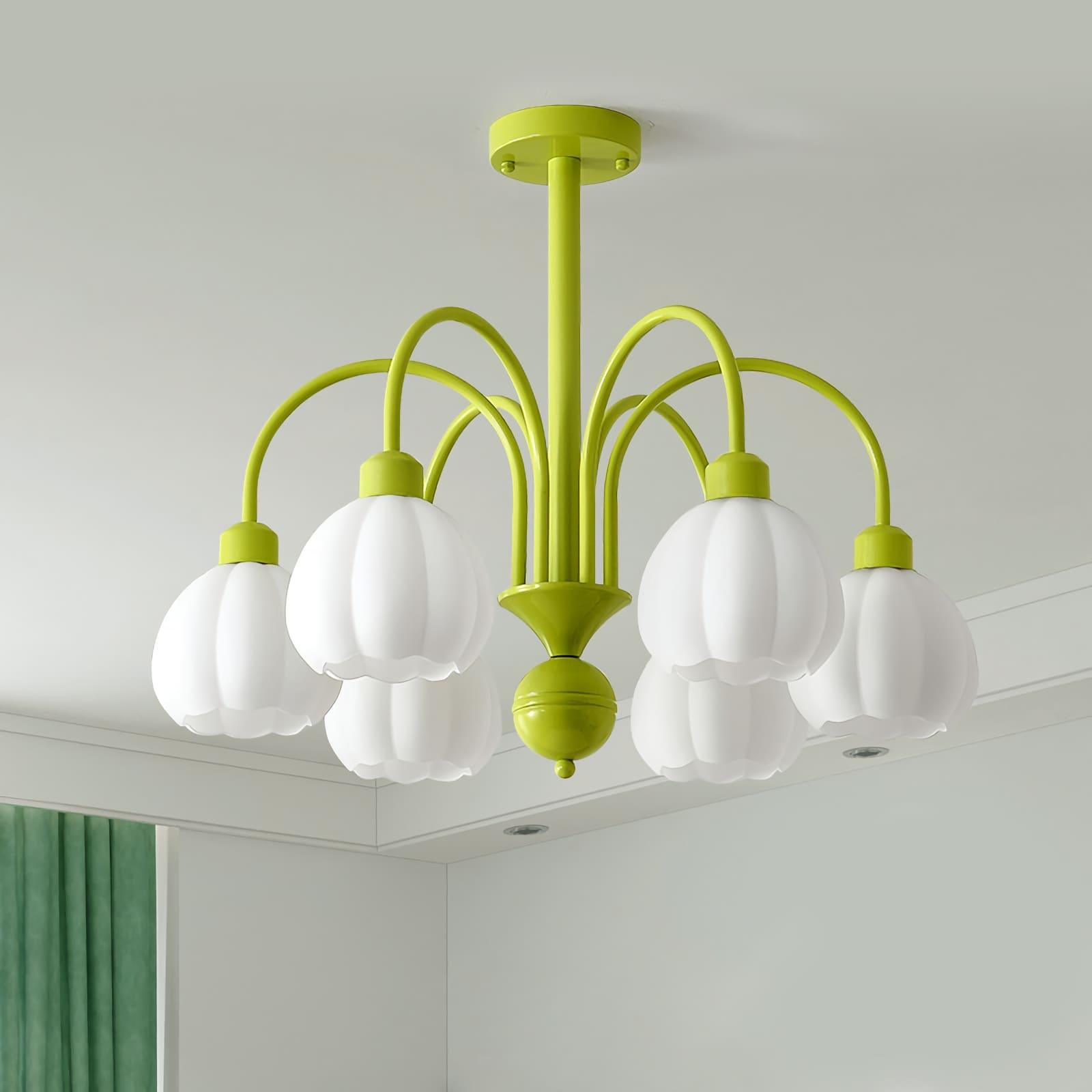 Cream Style Pumpkin Chandelier