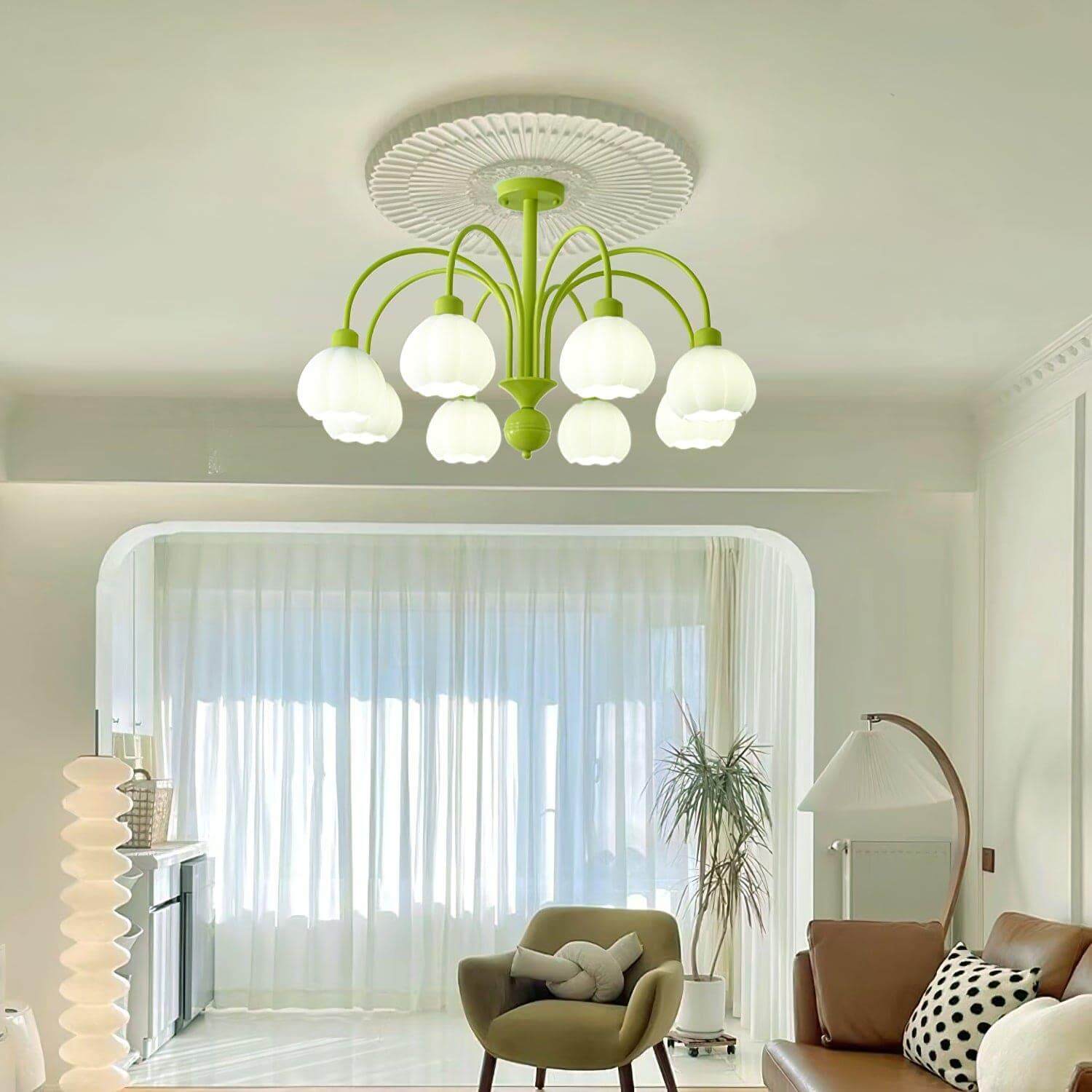 Cream Style Pumpkin Chandelier