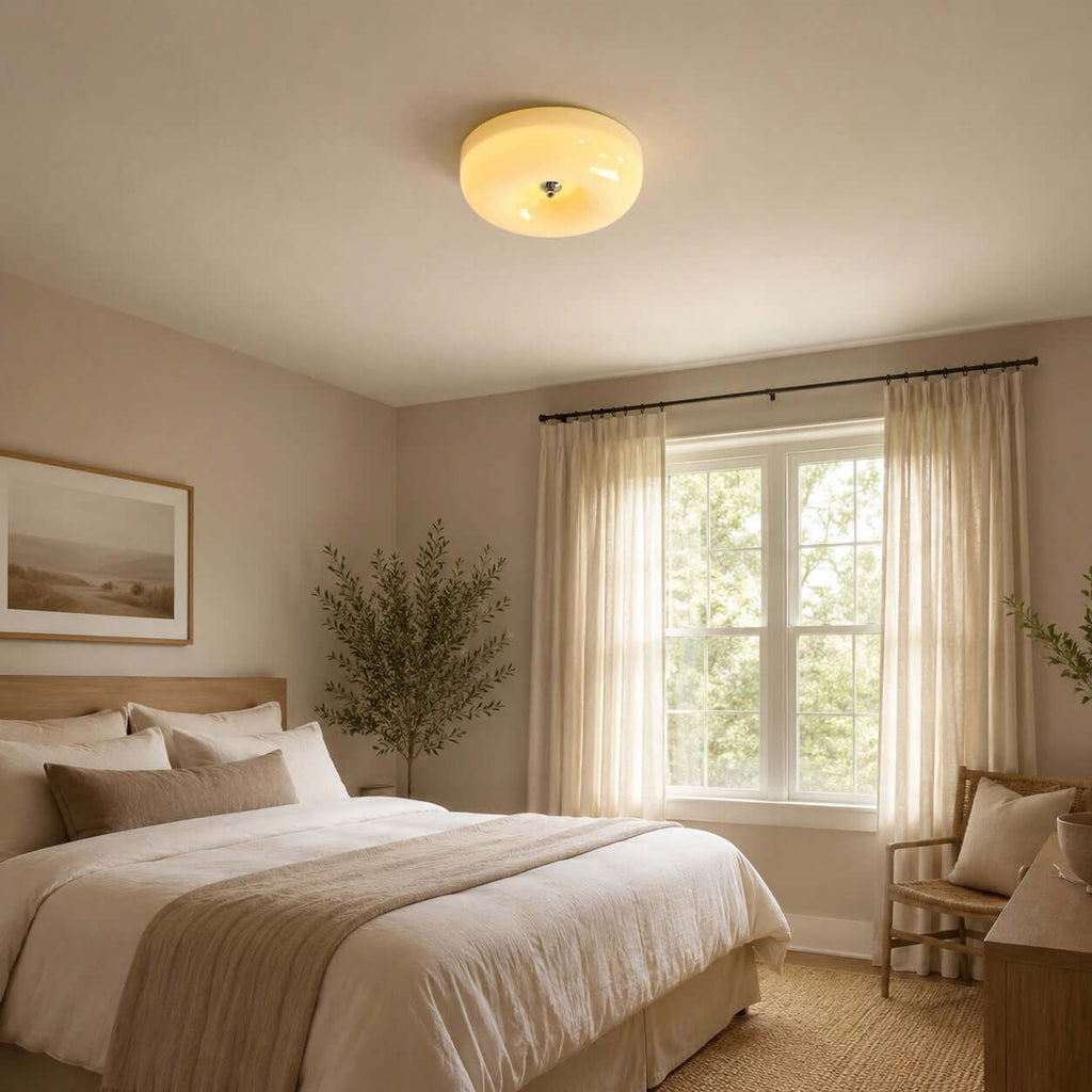 Cream Pudding Ceiling Lamp