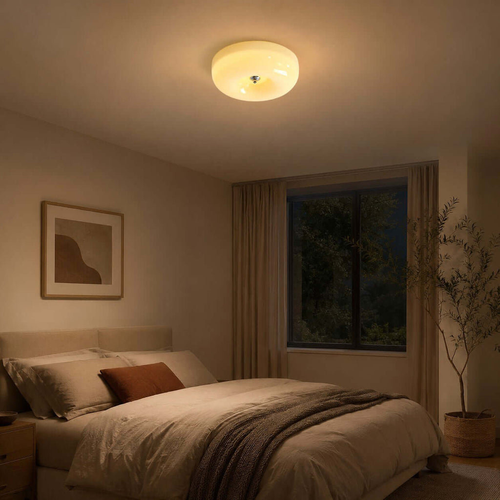 Cream Pudding Ceiling Lamp