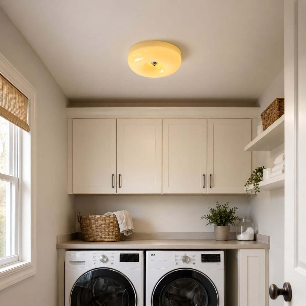Cream Pudding Ceiling Lamp