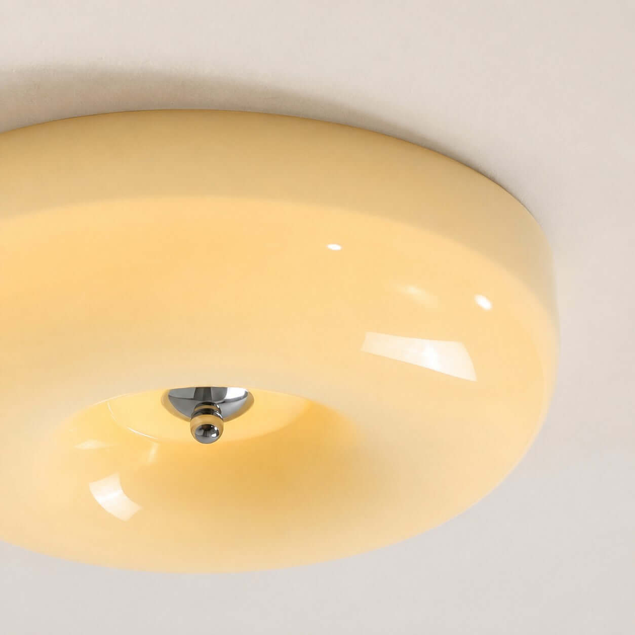 Cream Pudding Ceiling Lamp