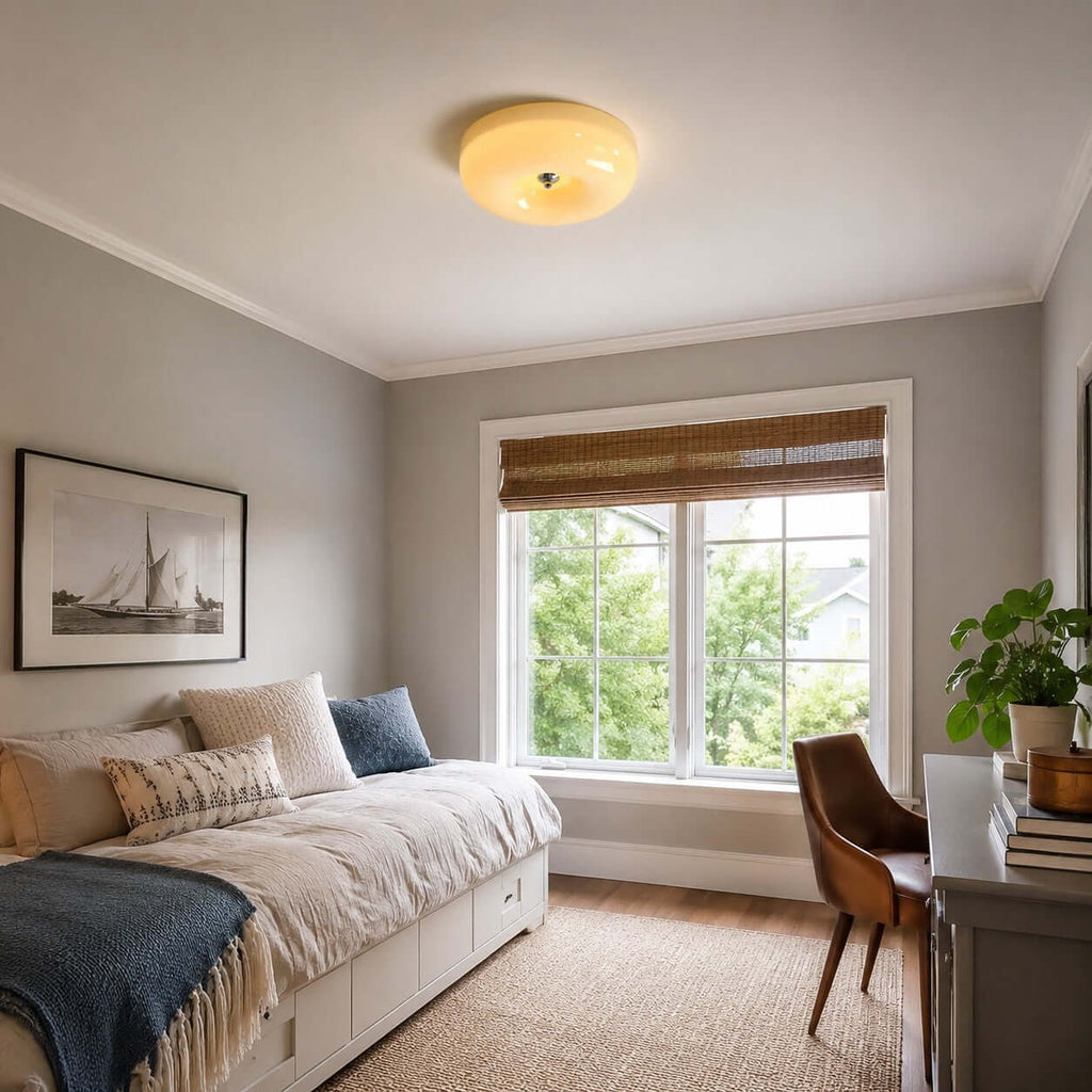 Cream Pudding Ceiling Lamp