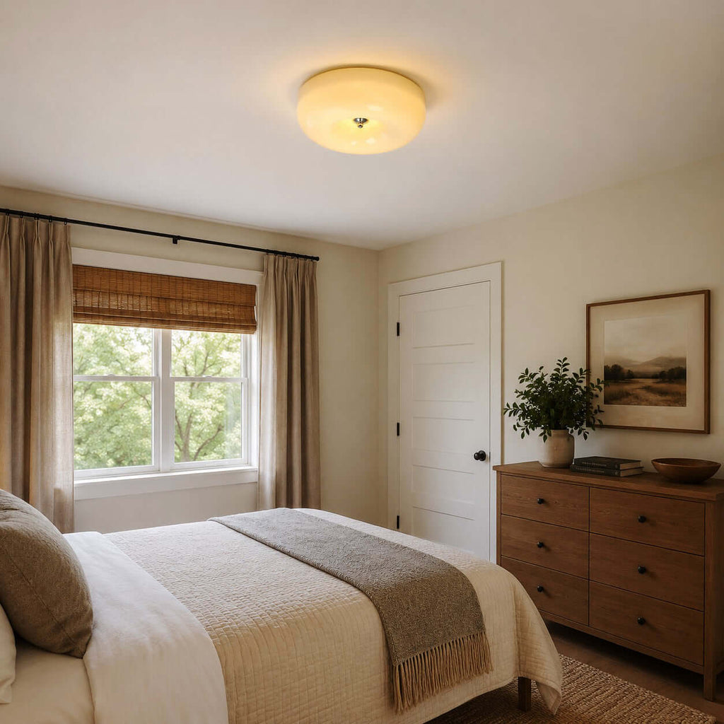 Cream Pudding Ceiling Lamp