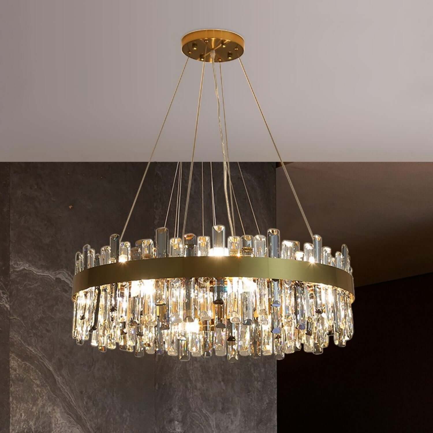 Crystal Cascade Chandelier