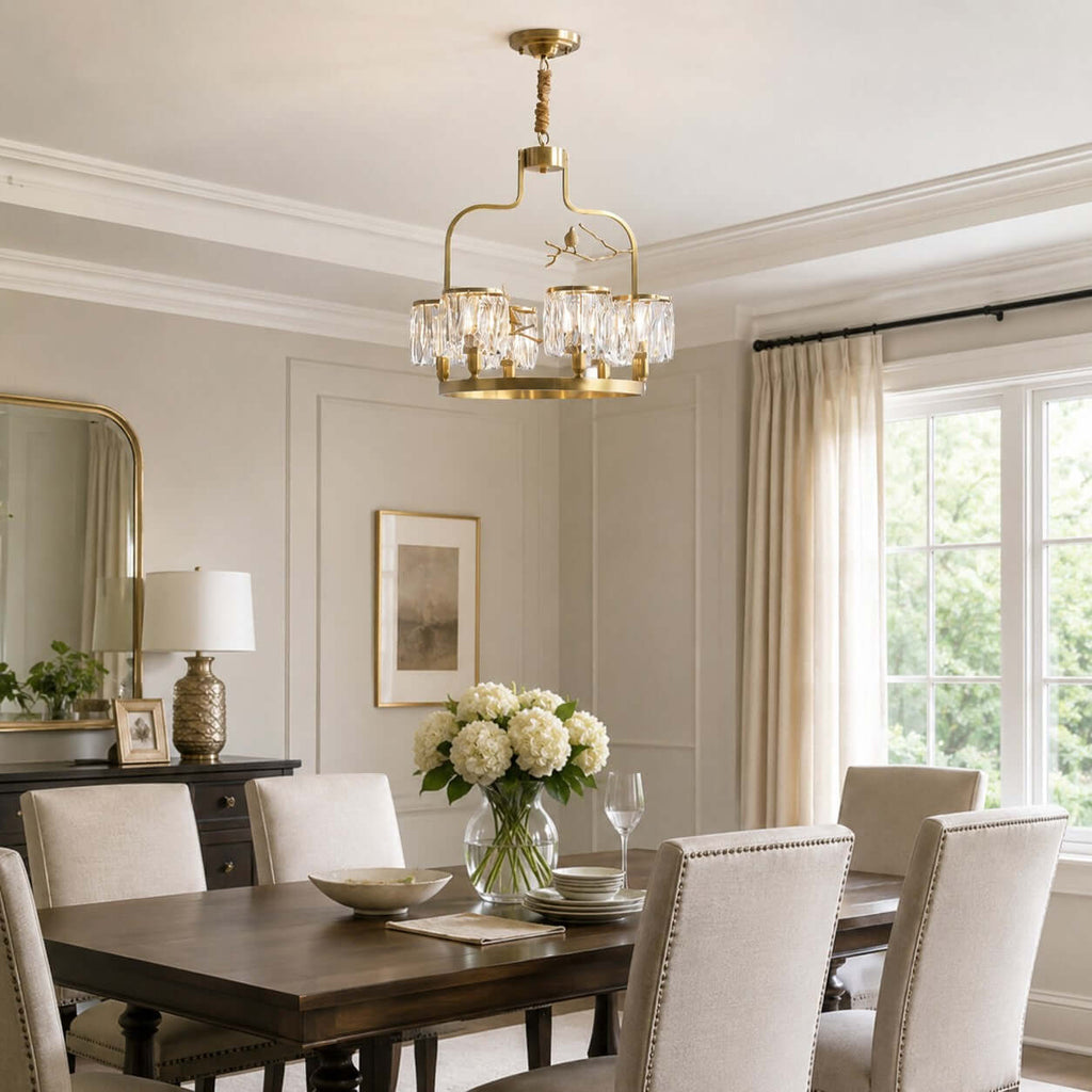 Crystal Bird Chandelier