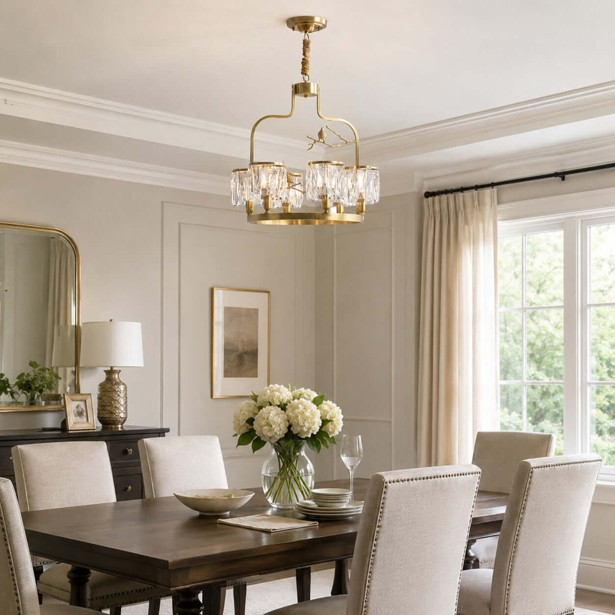 Crystal Bird Chandelier
