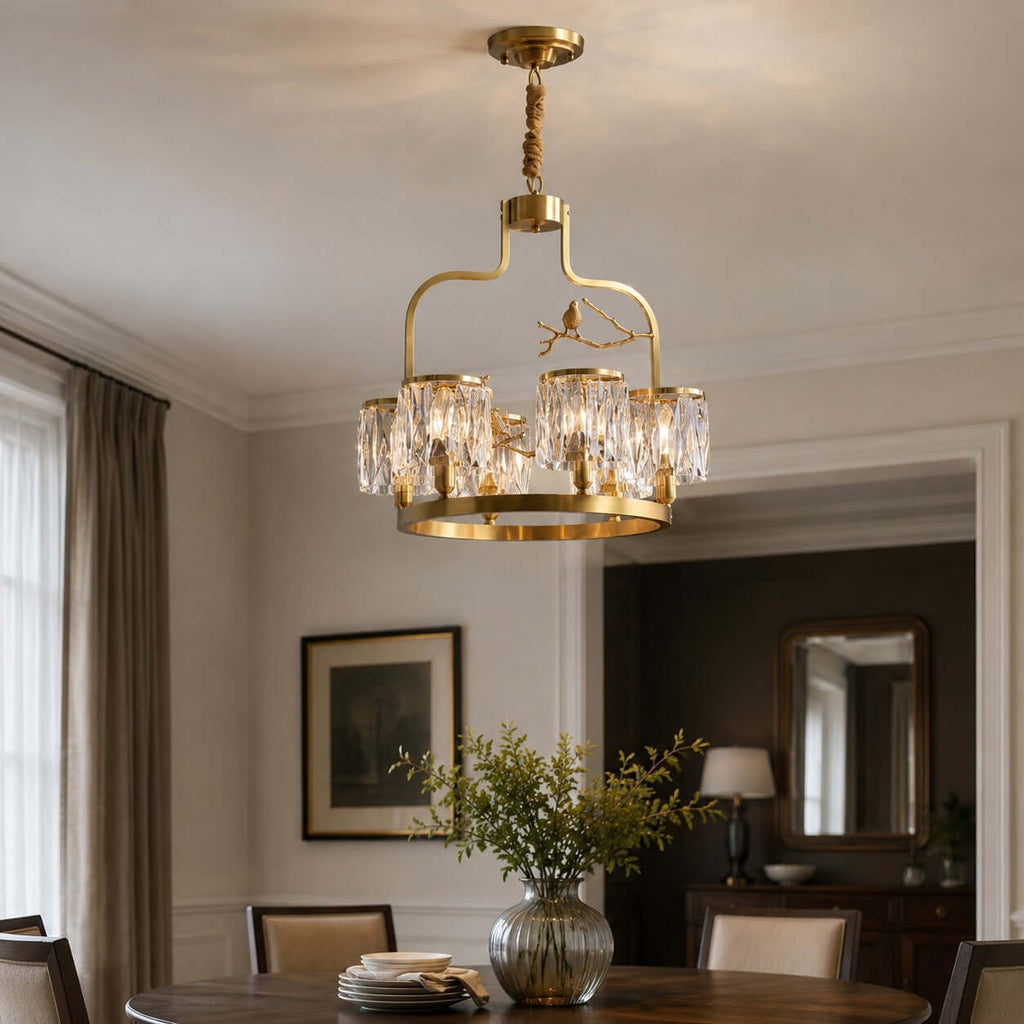 Crystal Bird Chandelier
