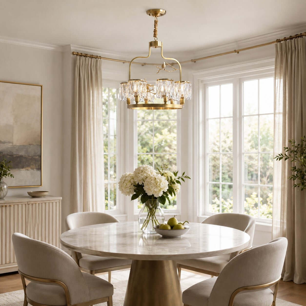 Crystal Bird Chandelier