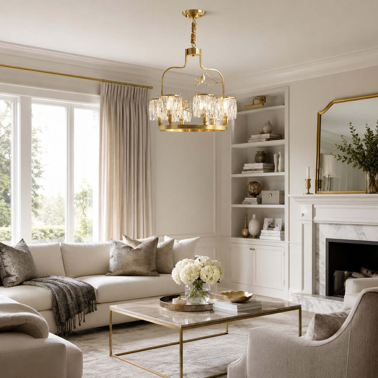 Crystal Bird Chandelier