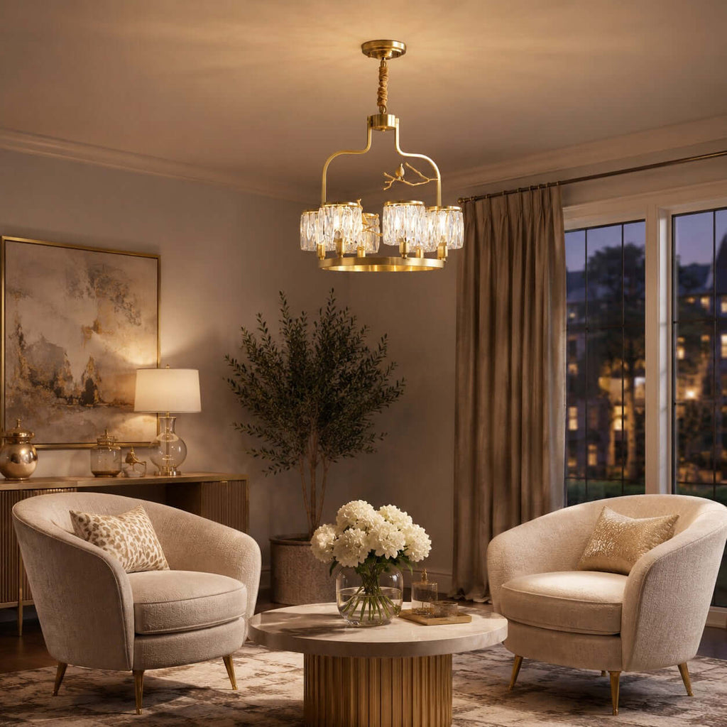 Crystal Bird Chandelier