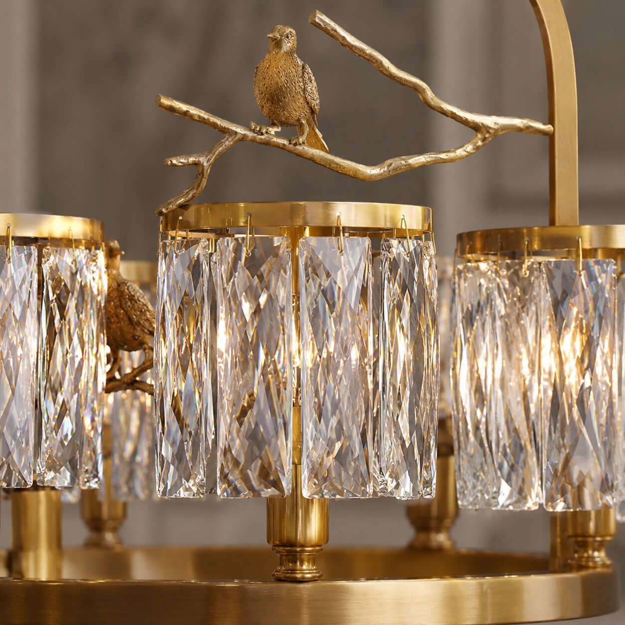 Crystal Bird Chandelier