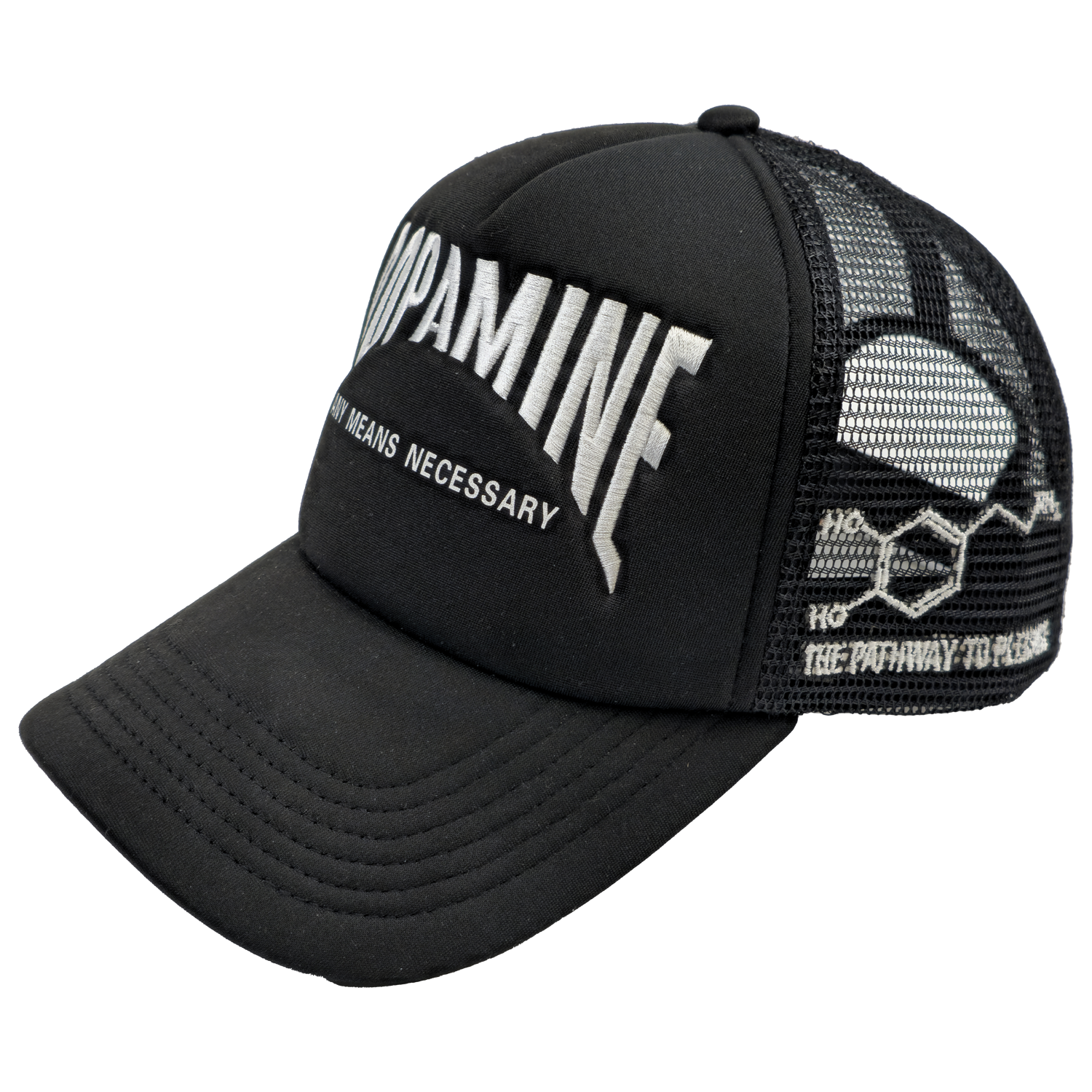 Dopamine Trucker Hat Black