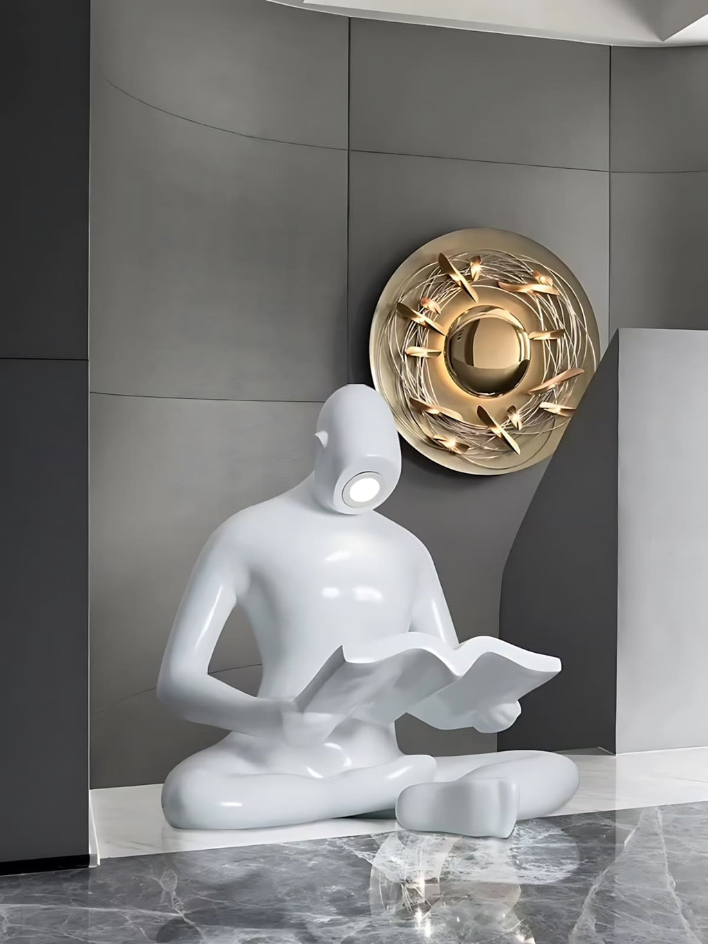 Elyvia Reading Sculpture Floor Lamp