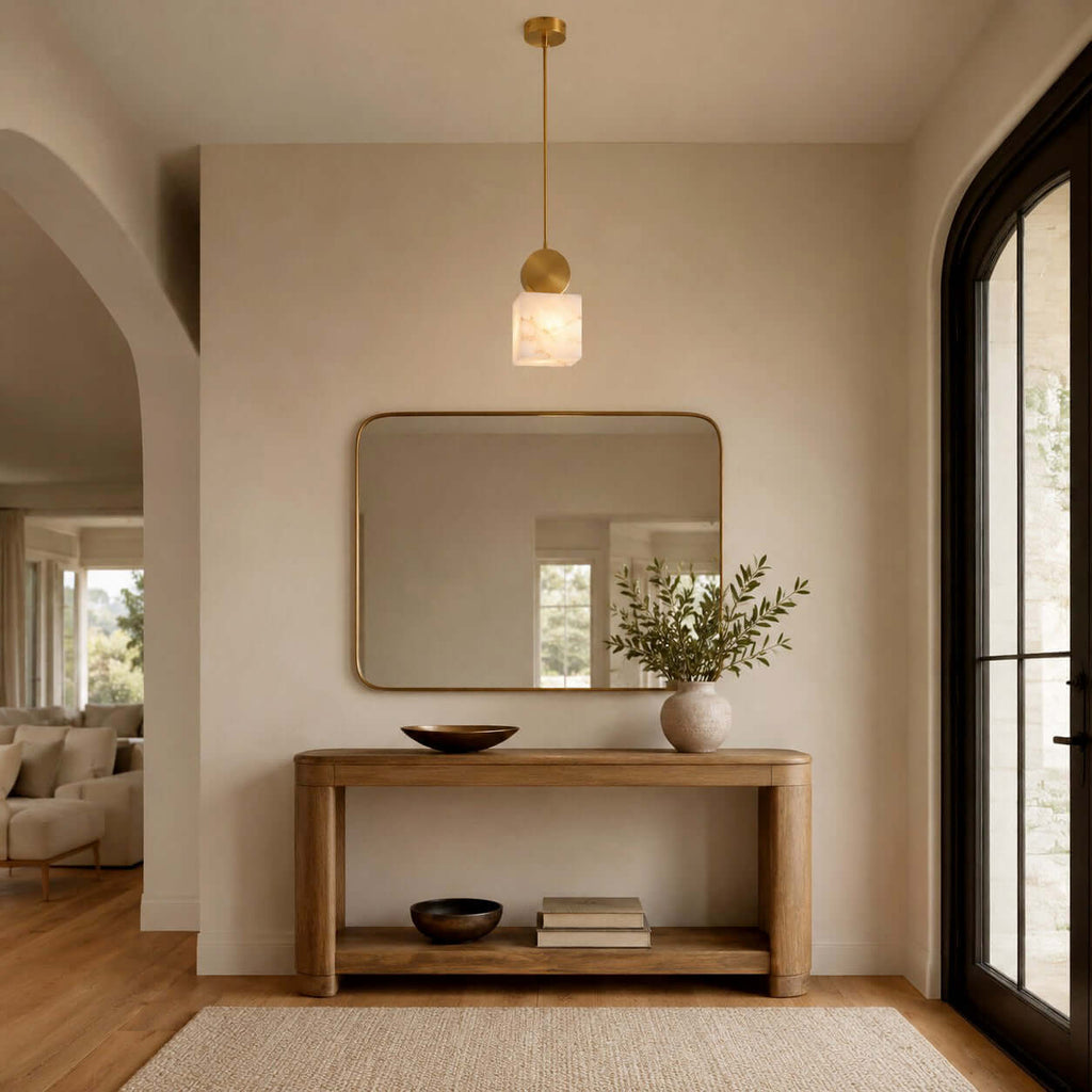 Etruscan Alabaster Pendant Light