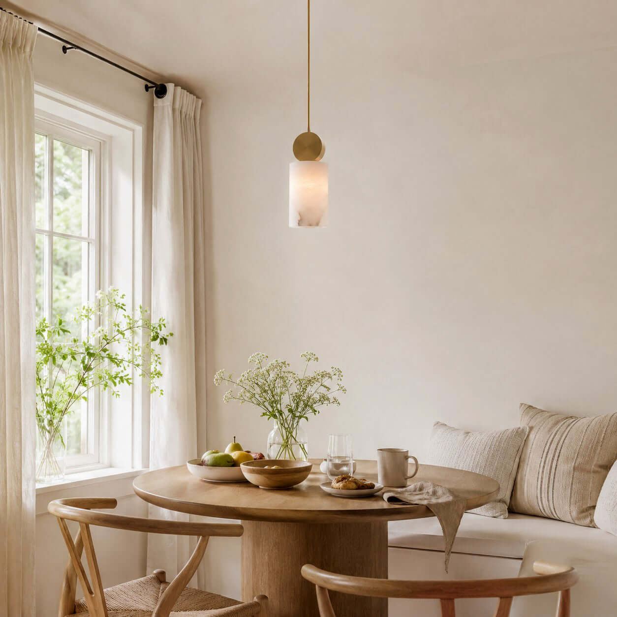 Etruscan Alabaster Pendant Light