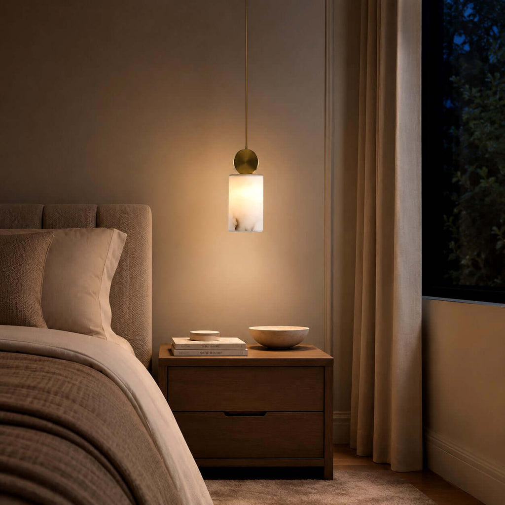 Etruscan Alabaster Pendant Light