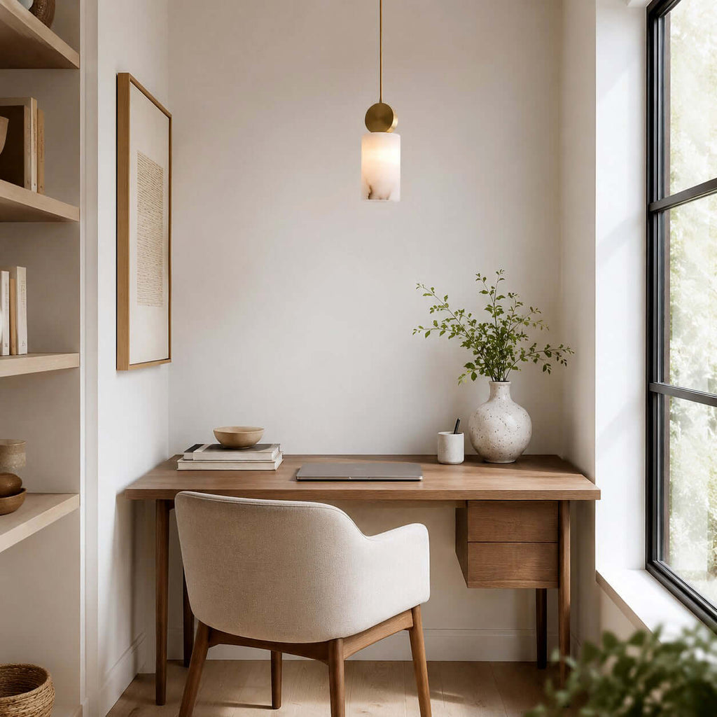 Etruscan Alabaster Pendant Light