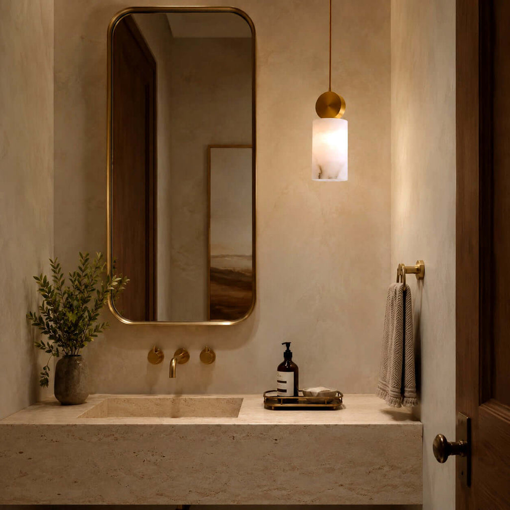 Etruscan Alabaster Pendant Light