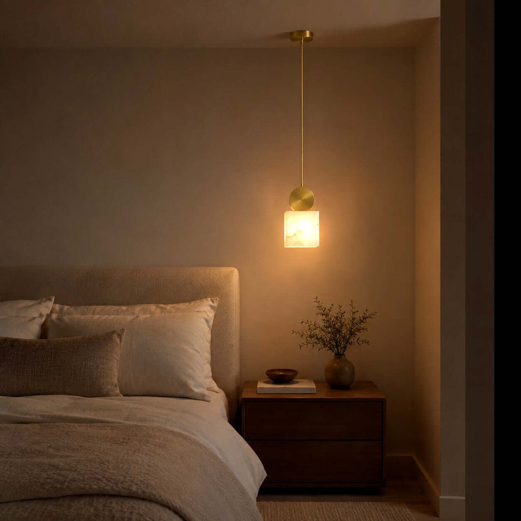 Etruscan Alabaster Pendant Light