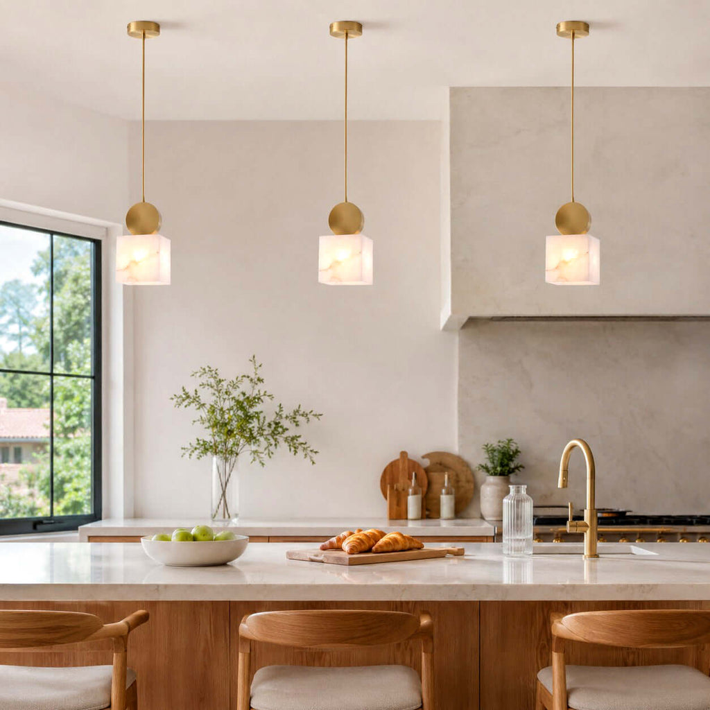 Etruscan Alabaster Pendant Light