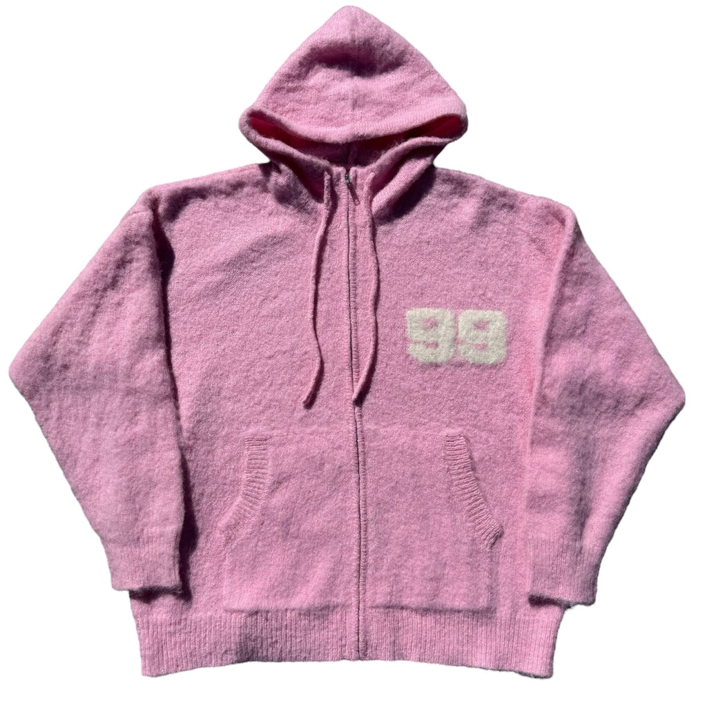 Mohair Zip Up Pink