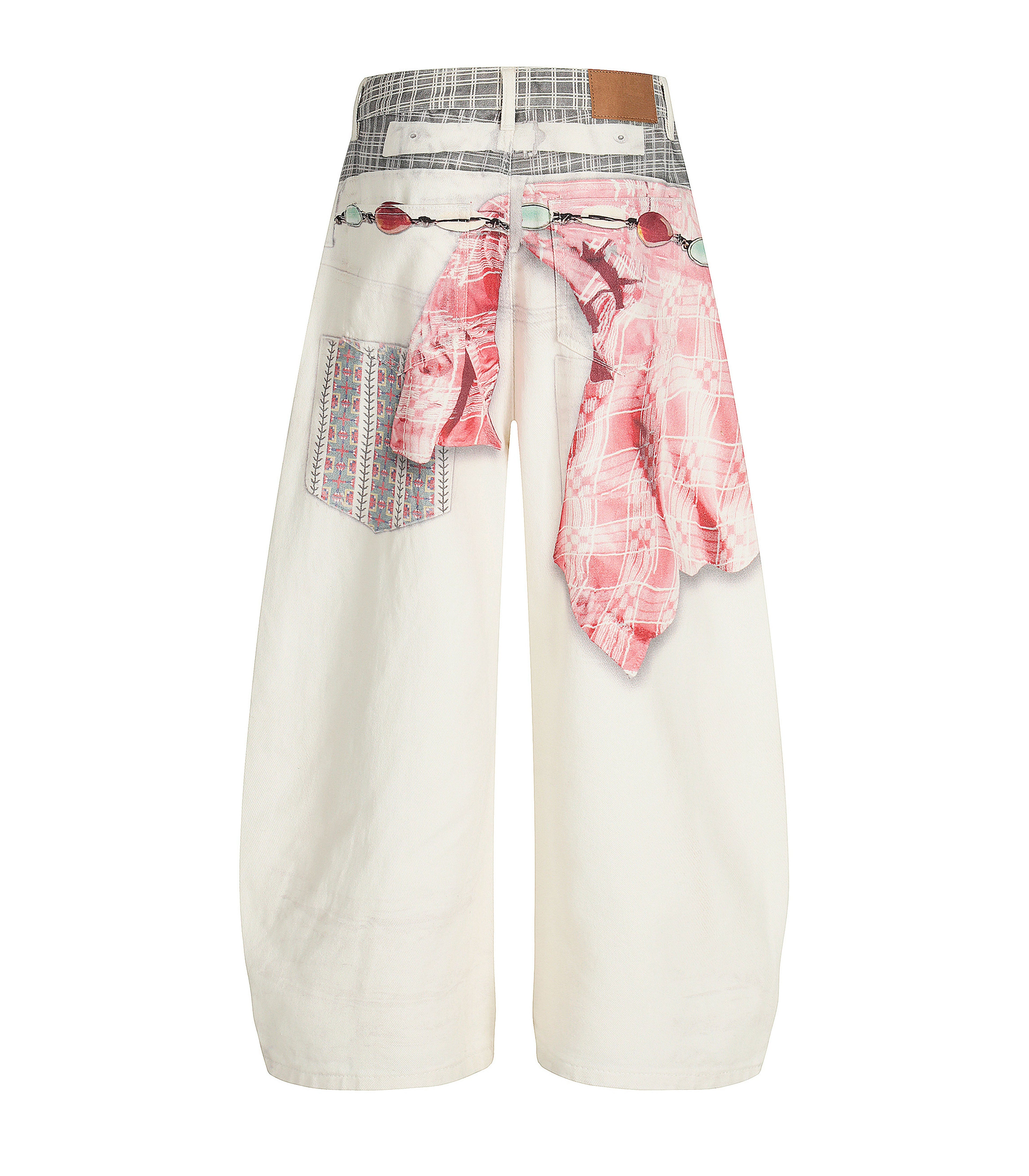 PINK SAGGED DENIM