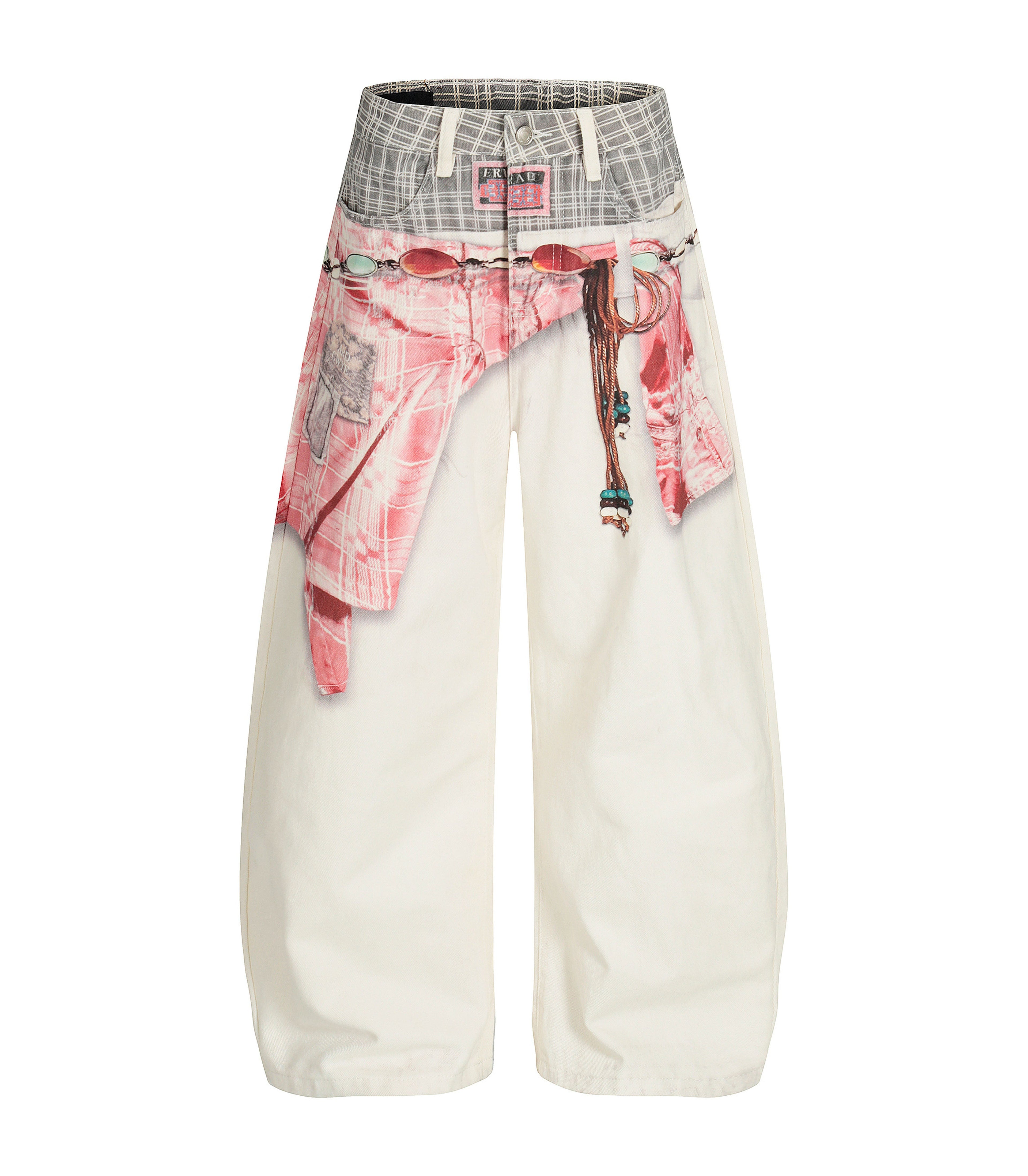 PINK SAGGED DENIM