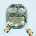 Stainless Steel Divided Plates for Kids — Truck Design | Set of 2