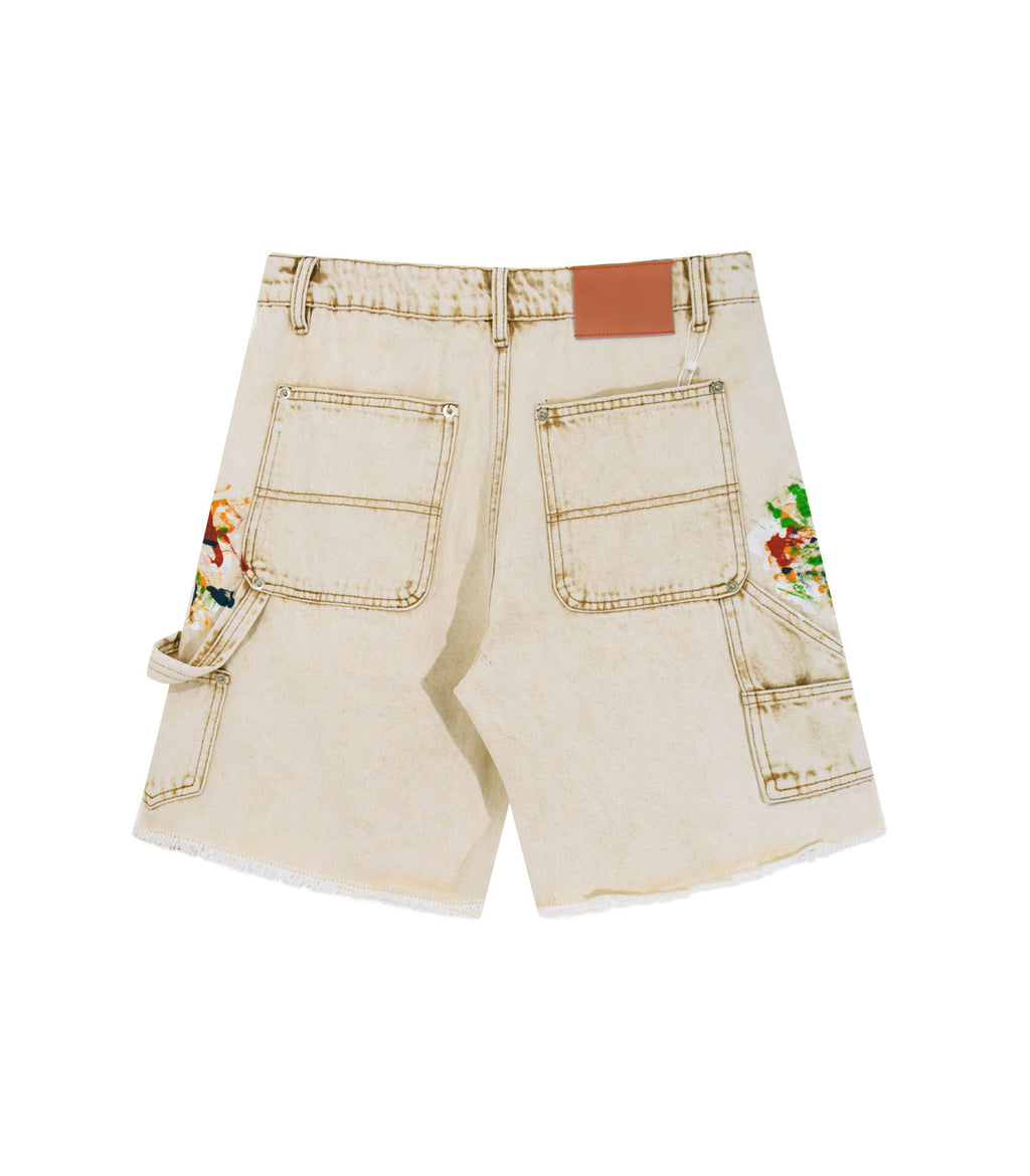 SAND SPLIT PAINTERS SHORTS