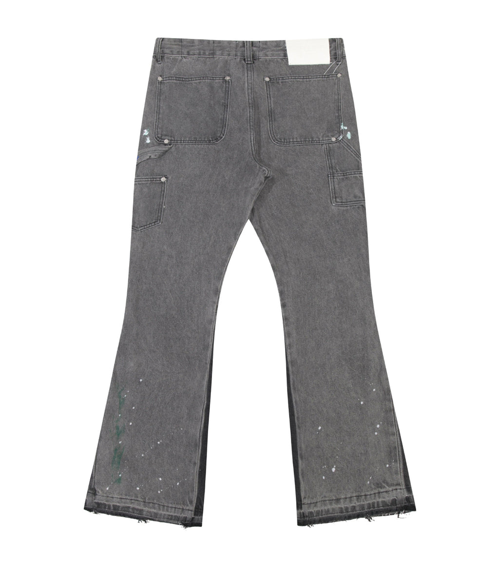 GREY SPLIT PAINTERS DENIM