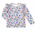Fall Floral L/S Ruffle Tee