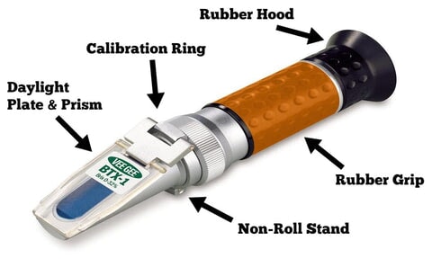 Heathrow Scientific 43002 Handheld Refractometer, BTX-1, 0 to 32% Brix, ATC, 1/pk