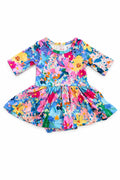 Flower Market 3/4 Sleeve Twirl Bodysuit