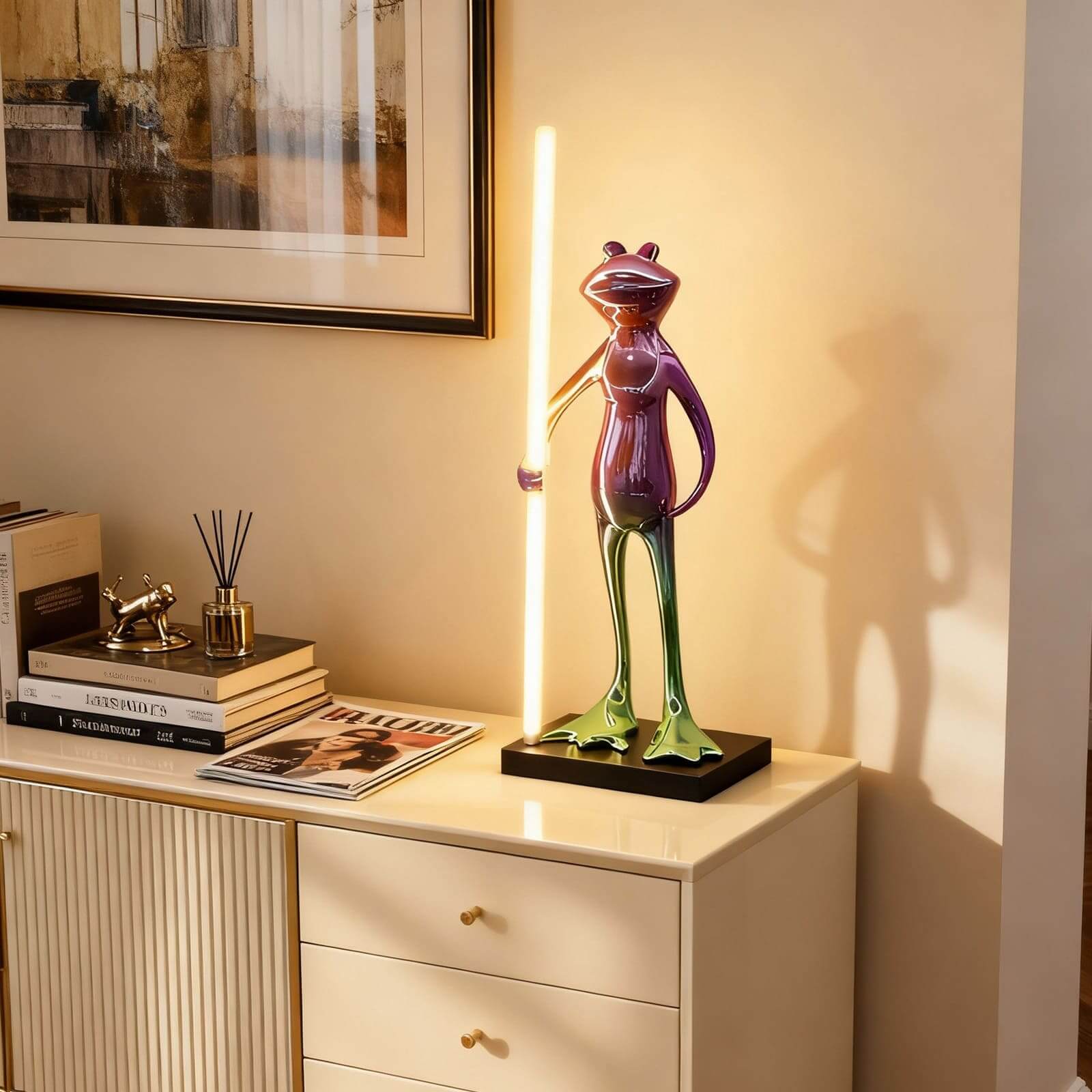 Frogman Sculpture Table Lamp