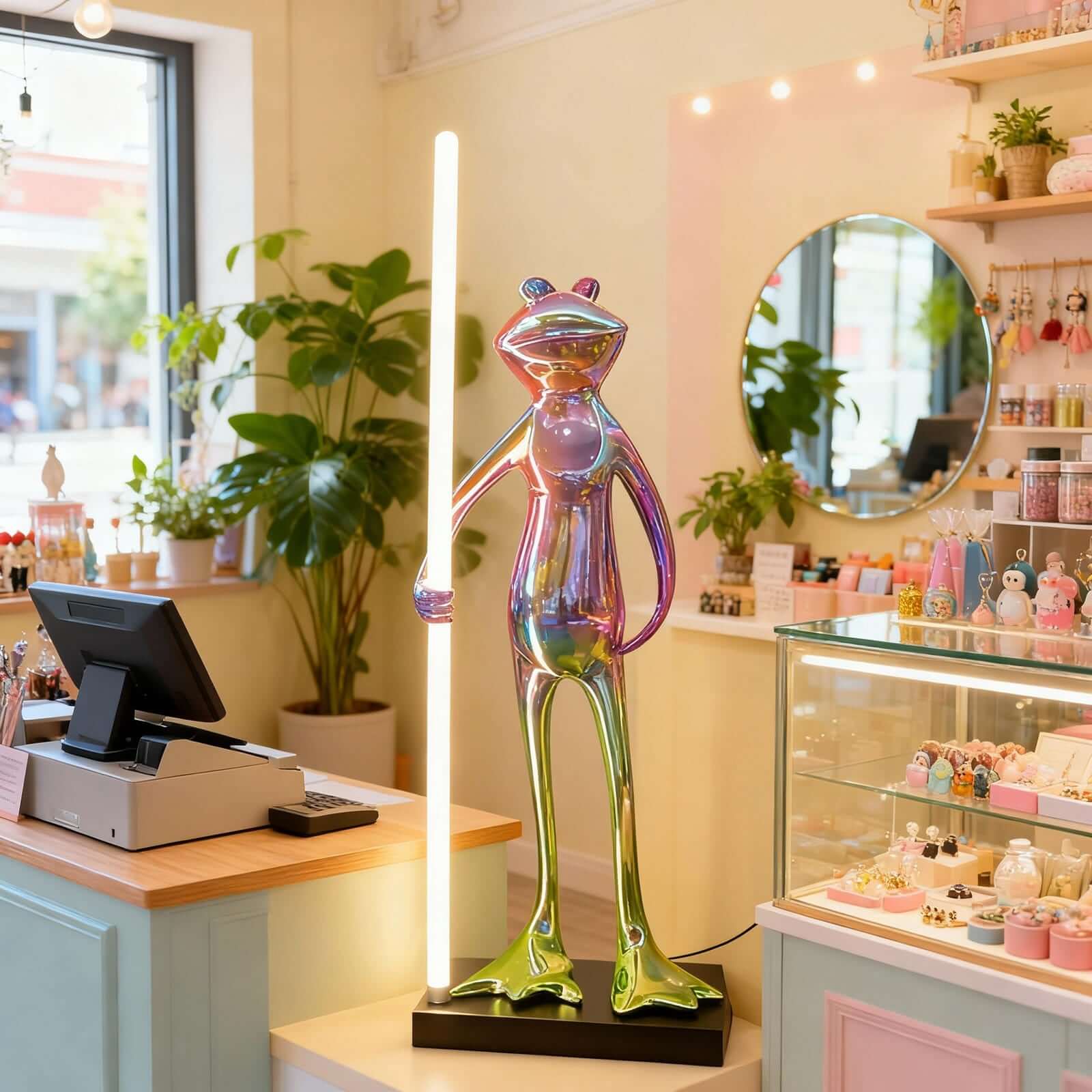 Frogman Sculpture Table Lamp