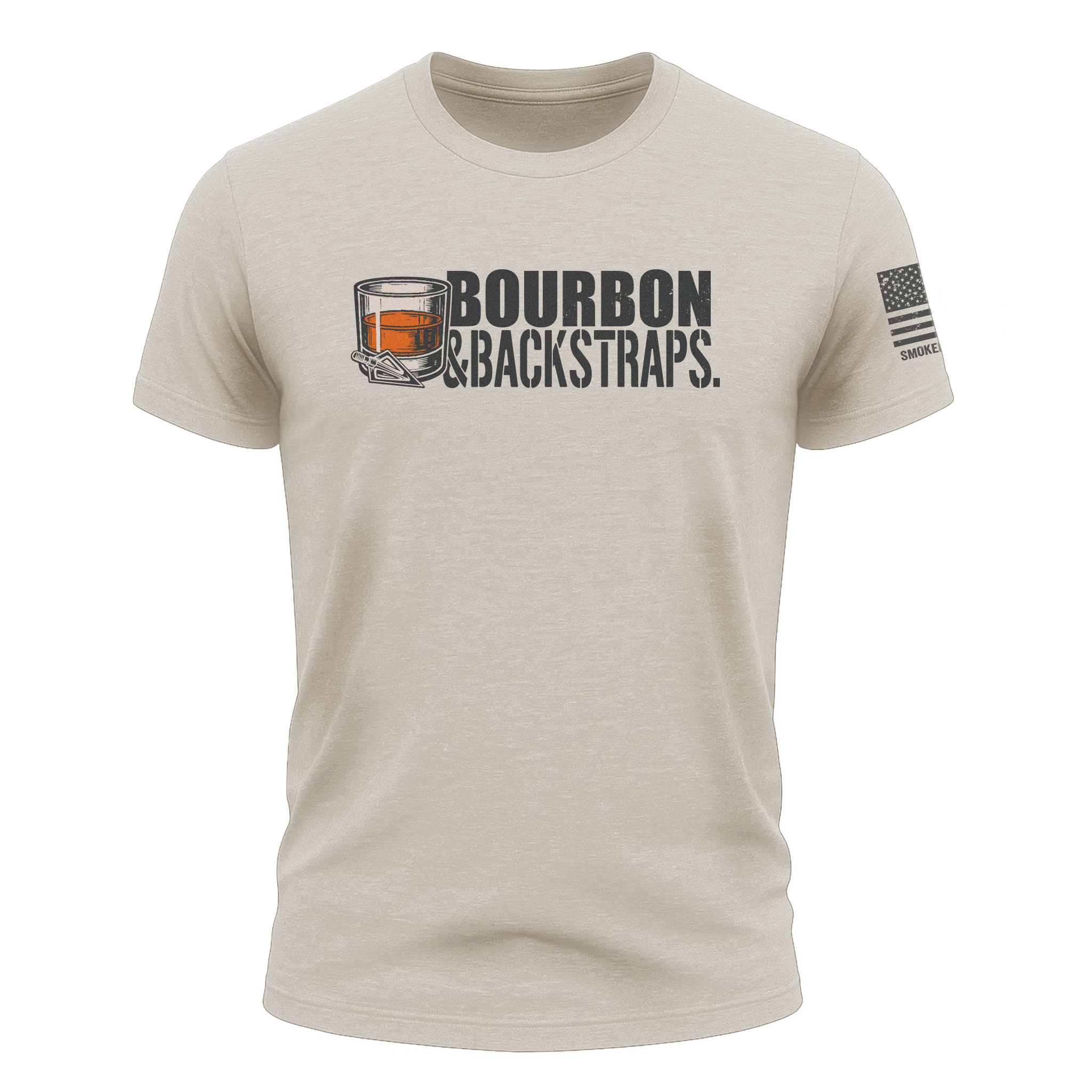 "Bourbon & Backstraps" Tee - Sand