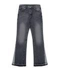 CHARCOAL SPLIT FLARE DENIM